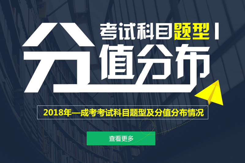 2018年成人高考考试科目题型及分值分布情况